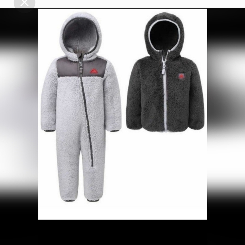 Snozu Infant 2-piece Fleece Set, Blue nwt 18m grey/dark charcoal